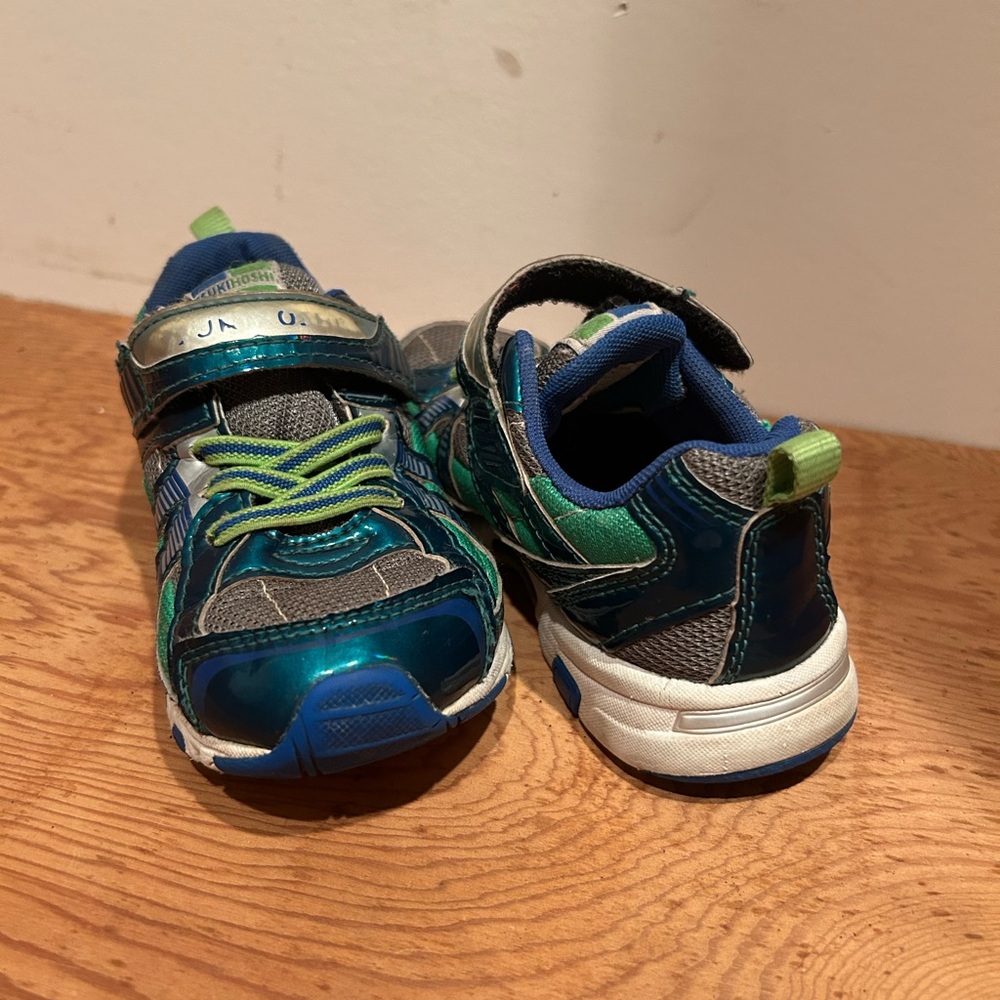 Tsukihoshi little boys tennis shoes sneakers size 10 Blue/Gray